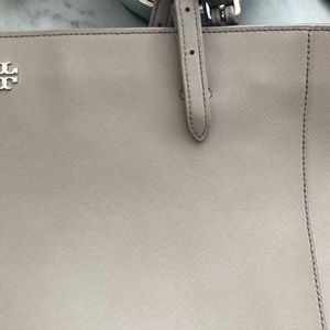 Tory Burch Grey Saffiano Leather Bag